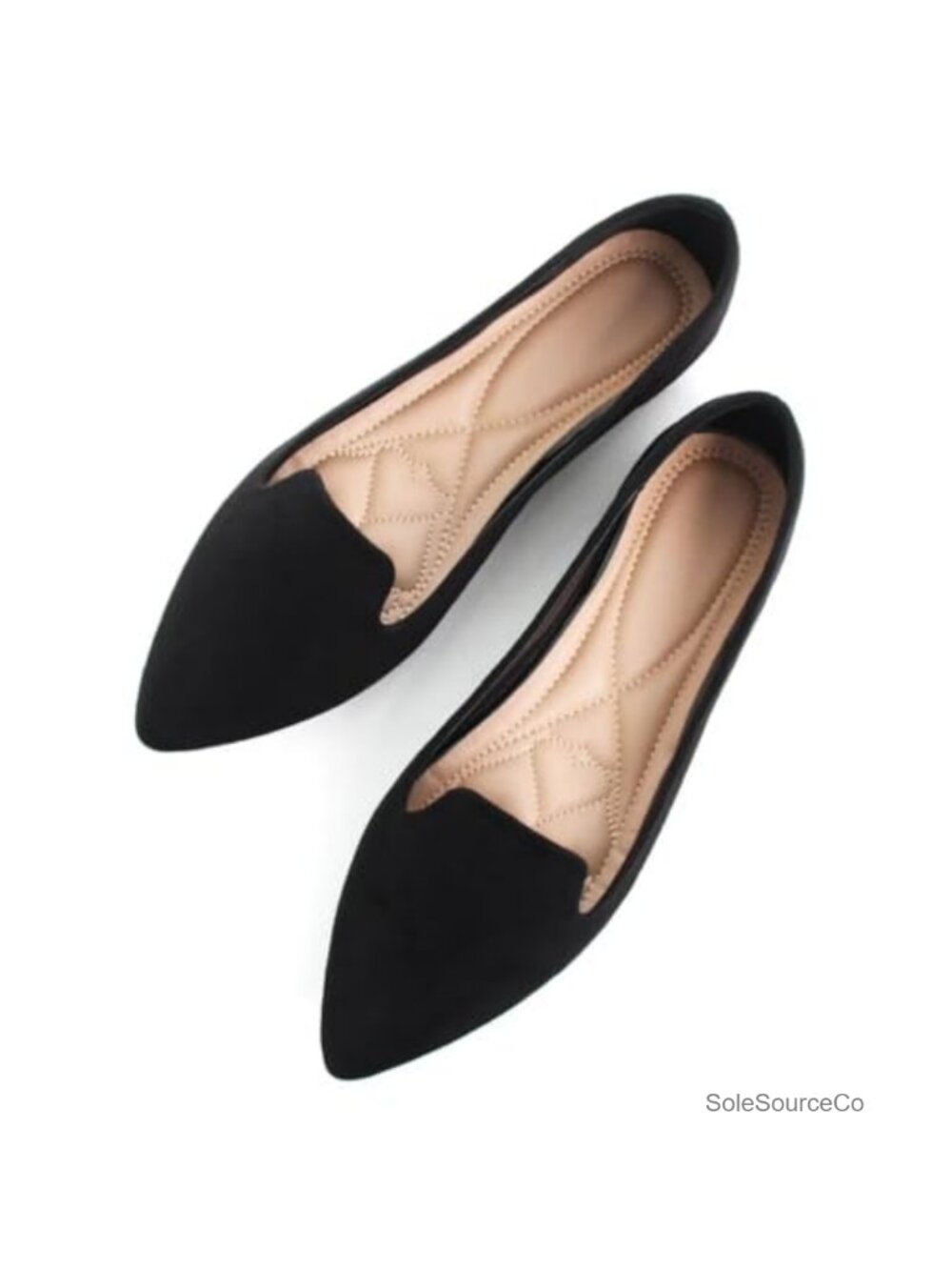 Women's Slip-On Ballet Flats Soft Suede Pointed Toe